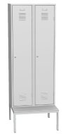 Metal wardrobe with bench SAL 42A - 1