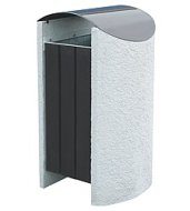 Concrete waste bin with roof 1013