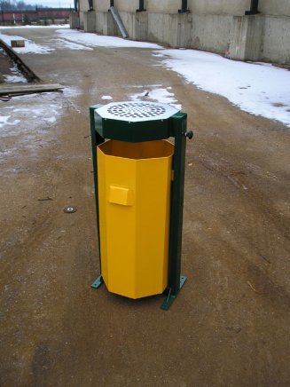 Outdoor trash can with ashtray 60 l - 1017 - 1