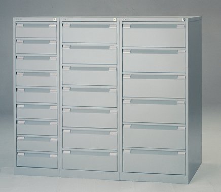 A5 metal card filing cabinet Bisley BCF96 - 2