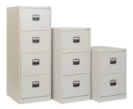 Bisley three drawer filing cabinet A4CC3H1A - 3