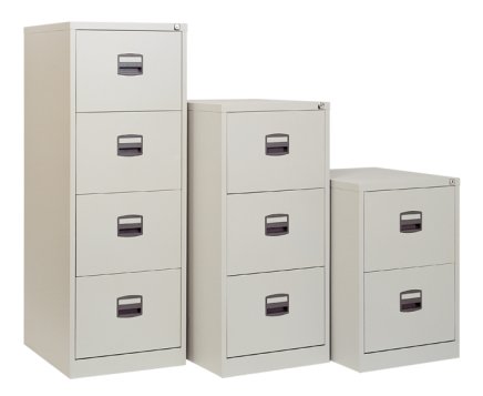 Bisley three drawer filing cabinet A4CC3H1A - 3