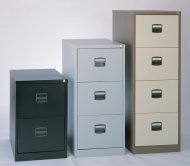 Bisley three drawer filing cabinet A4CC3H1A - 4