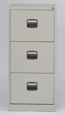 Bisley three drawer filing cabinet A4CC3H1A - 6