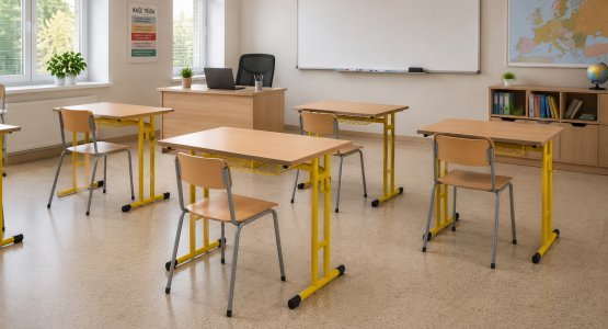 One-seater student desks