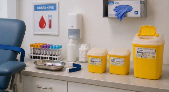 Containers for hospital waste