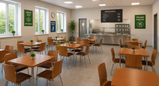 Dining sets for the school canteen