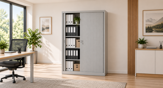 Office tin cabinets with roller doors