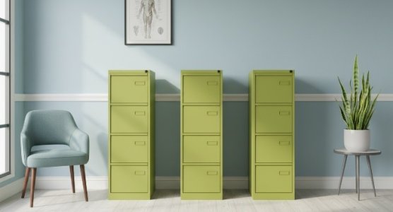 Medical card filing cabinets