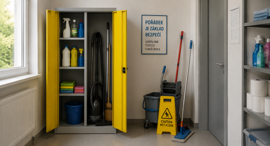 Cleaning cabinets for schools