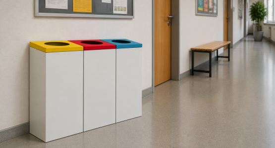 Metal trash cans