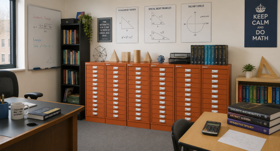 Drawer cabinets for A3 format