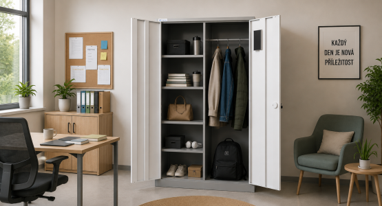 Large-volume wardrobes on the plinth
