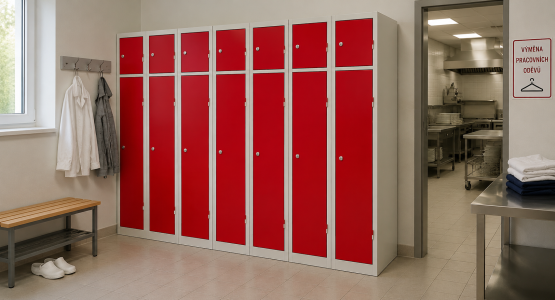 Cabinets for changing work clothes