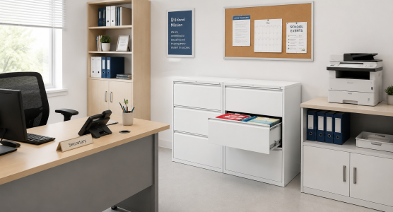Two-row three-drawer
