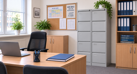 Five-drawer filing cabinets
