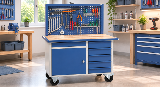 Mobile workshop workbenches