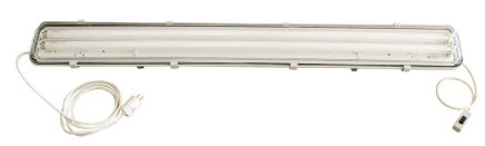 Double tube LED light with switch 15W (2 models)