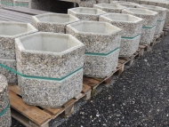 Concrete hexagonal flower pots (2 models)