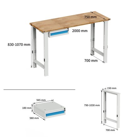 Workshop height-adjustable workbench EN_02_2011 - 3