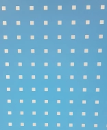 Blue perforated panel