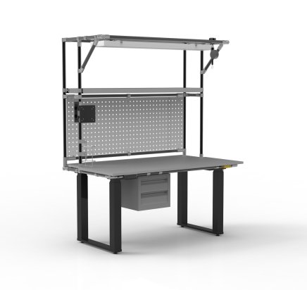 ESD Electrically Height-Adjustable Workbench with Extension