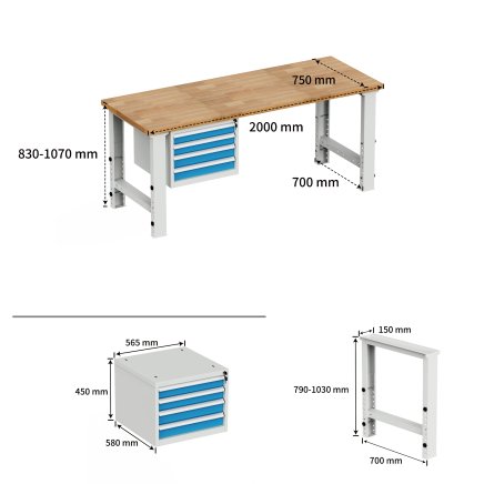 Workshop height-adjustable workbench EN_02_2014 - 4