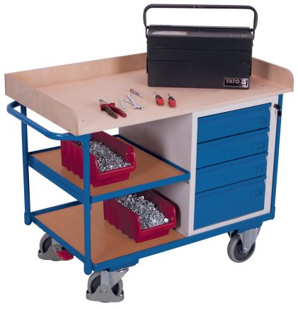 Workshop trolley with shelves and drawer cabinet type sw-600.612 - 2
