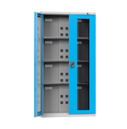 Workshop charging cabinet with glass doors NSK2S