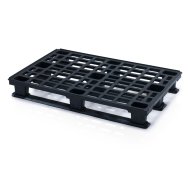 Stackable ESD plastic pallet with rails H. 155 x W. 800 x D. 1200 mm