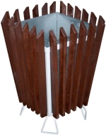 Wooden trash can - square type 1027
