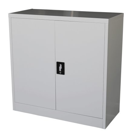 Sheet metal shelf cabinet with inserted door C01B