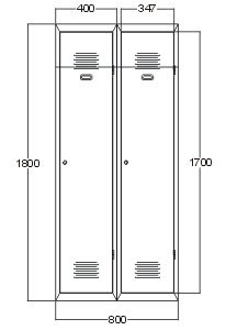 Metal wardrobe A5050 - 3