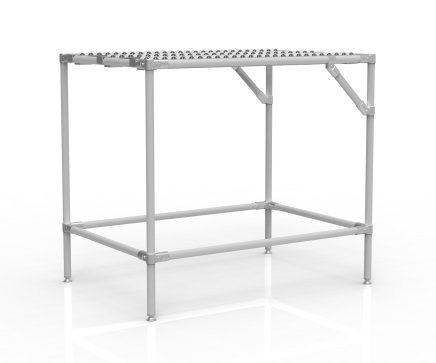 Conveyor with roller tracks (various variants)