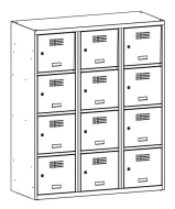 Metal wardrobe with reduced height MSum 434S width 1200 mm