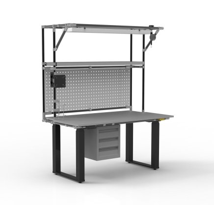 ESD Electrically Height-Adjustable Workbench with Extension
