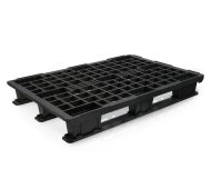 Light plastic pallet with rails H. 140 x W. 800 x D. 1200 mm