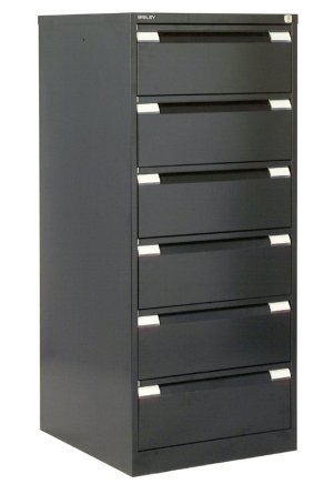 A5 metal card filing cabinet Bisley BCF96