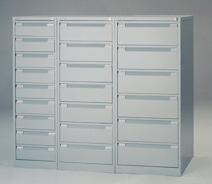 A5 metal card filing cabinet Bisley BCF96 - 2