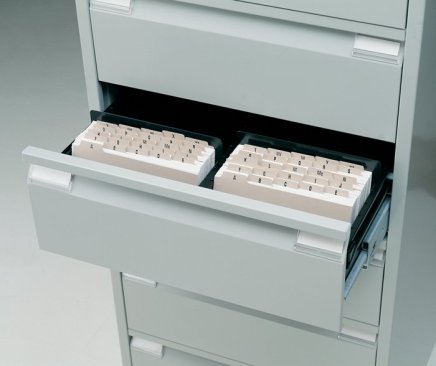 A5 metal card filing cabinet Bisley BCF96 - 3