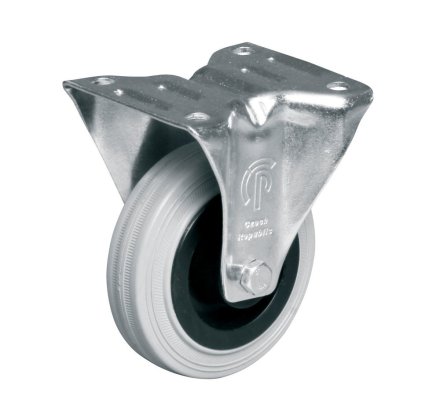 Gray rubber wheels, diameter 100, 125, 160 or 200 mm - 1