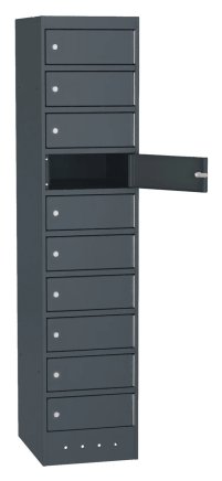 Laptop cabinet SZNL 4110 - 10 compartments with sockets and USB A+C - 4