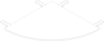 Square connector for Stb Comfort tables 600 mm deep