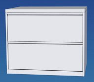 Metal filing cabinet with two rows and two drawers G2322