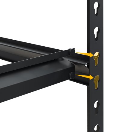 Metal screwless shelf rack REGM_12060183_B - 4