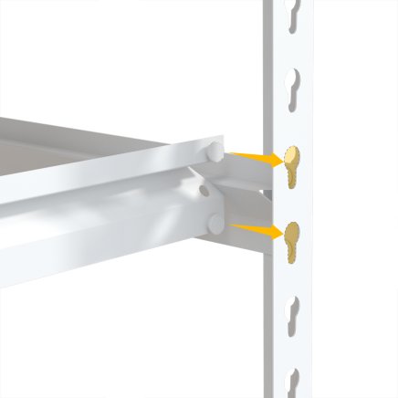 Metal screwless shelf rack REGM_9050183_W - 4