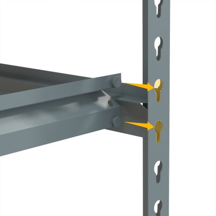 Metal screwless shelf rack REGM_12040183_G - 4