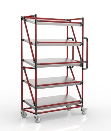Crate rack trolley with 1000 mm wide inclined shelves, SP10040 (4 models)