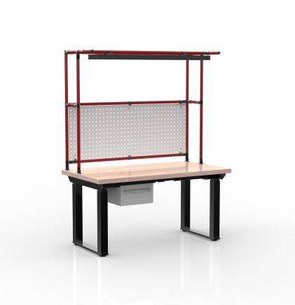 Electric height-adjustable desk with a container and one drawer 24111937 - 2