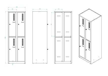 Wardrobe with split doors A82324W.2.B5.2.4 - 3